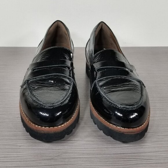 Earthies Braga Slip-on Loafer, Black Leather, Womens Size 5.5 B - Picture 2 of 13